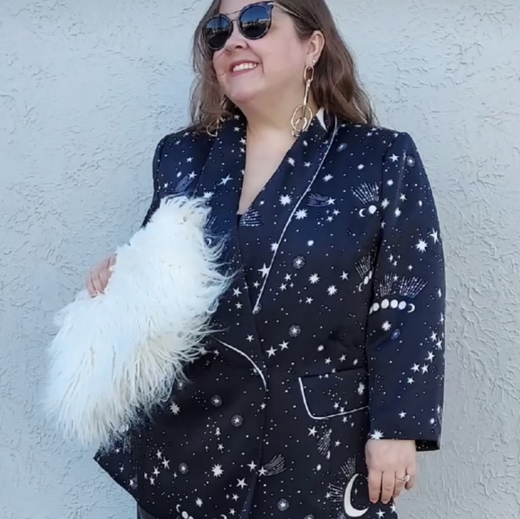 ELOQUII celestial print blazer size 14 - Picture 5 of 9